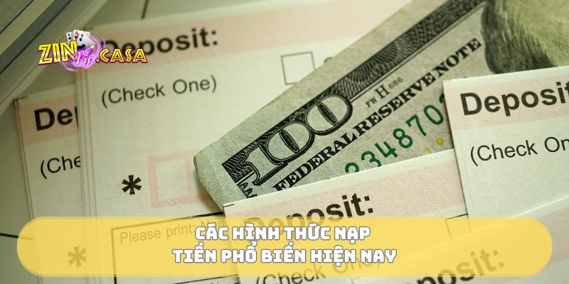 Các hình thức nạp tiền phổ biến hiện nay