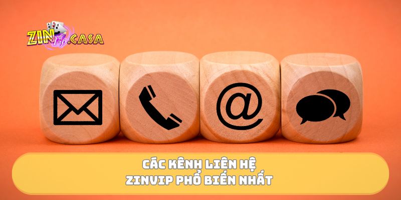 Các kênh liên hệ Zinvip phổ biến nhất