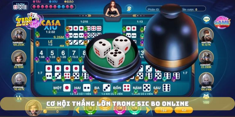 Cơ hội thắng lớn trong Sic Bo online